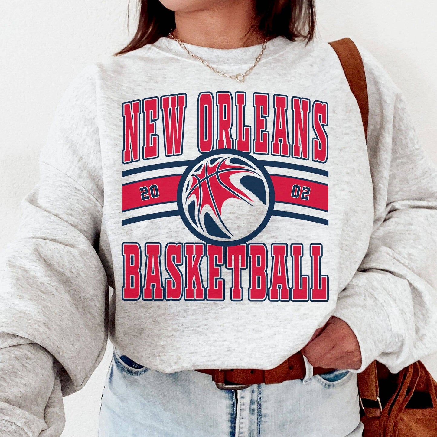 Vintage New Orleans Pelicans Sweatshirt - Retro Basketball F