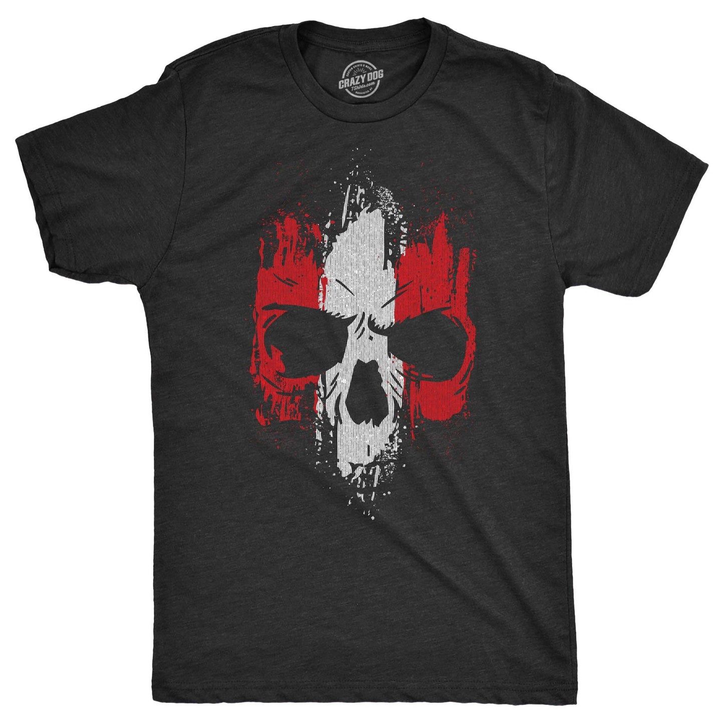 Grunge Striped Skull T Shirt Novelty T Shirts For Men Skull Shirts