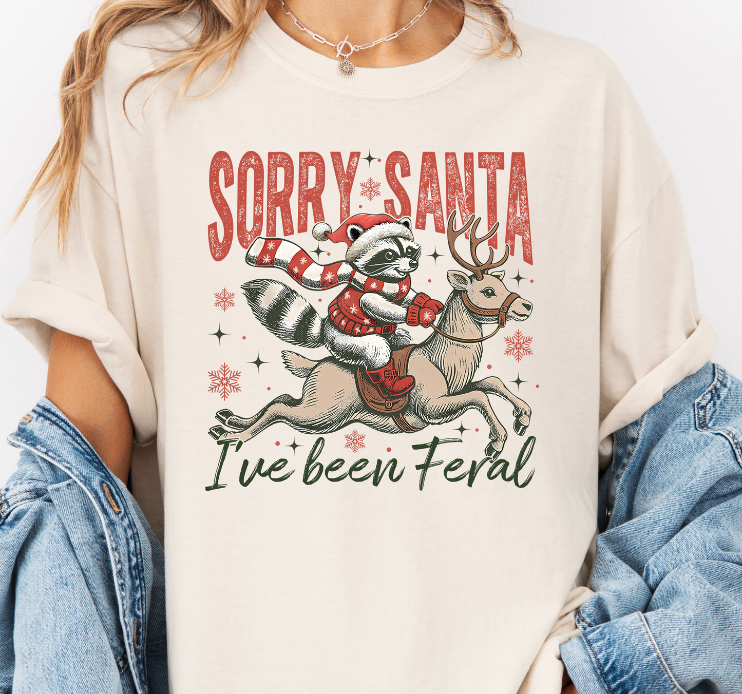 Funny Feral Christmas Shirts, Family Santa Tee