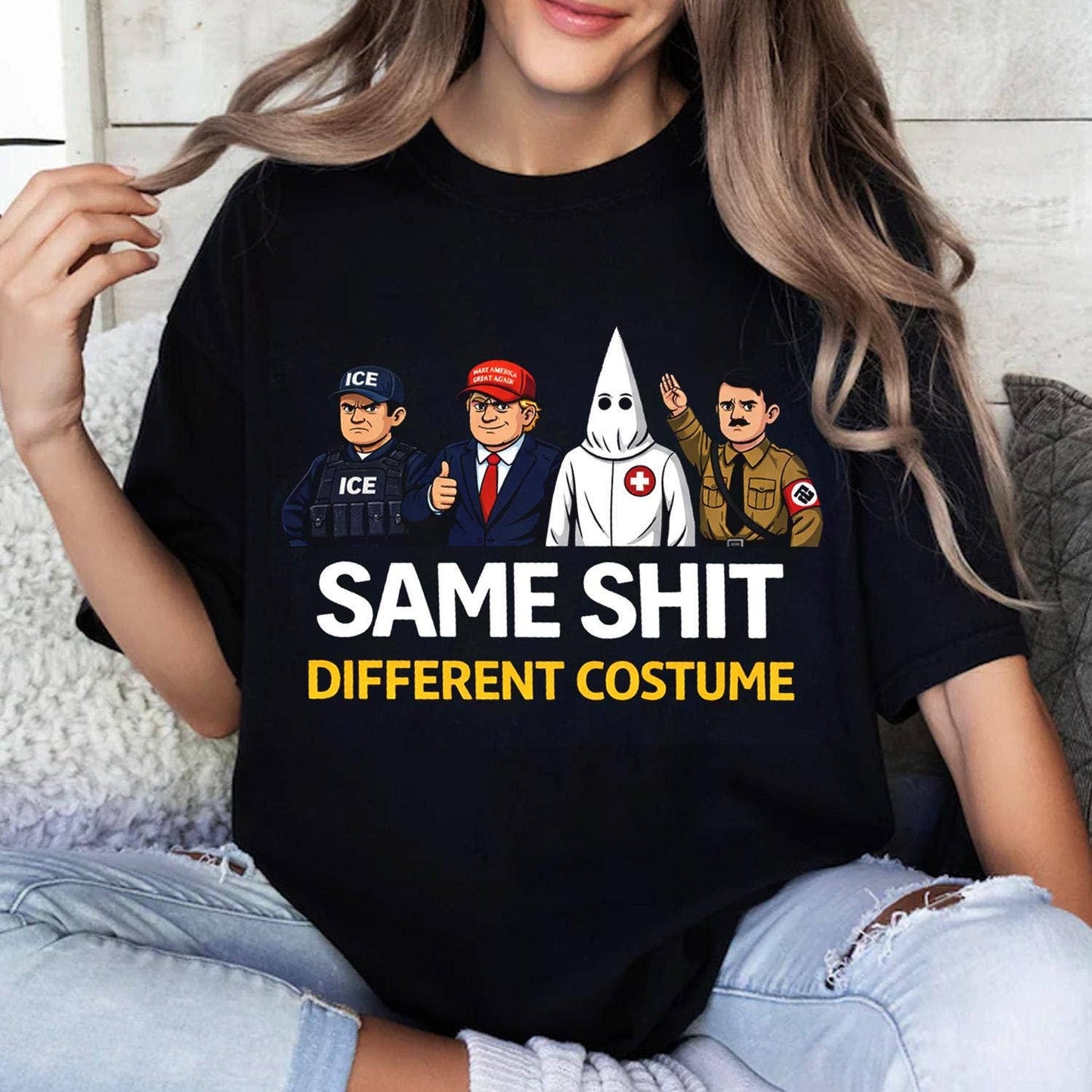 Political Statement Tee- Justice & Abolish Ice