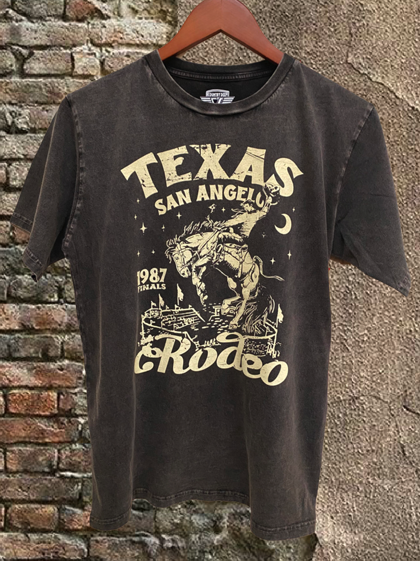 San Angelo Rodeo Finals Acid Wash Relaxed Tee