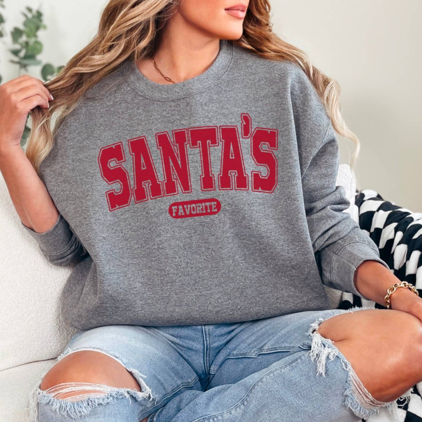 Santa’S Favorite Christmas Crewneck Sweatshirt