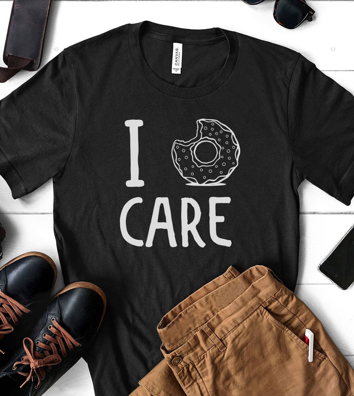 I Donut Care - Fun Sassy Puns Donut Silly Gift T-Shirt