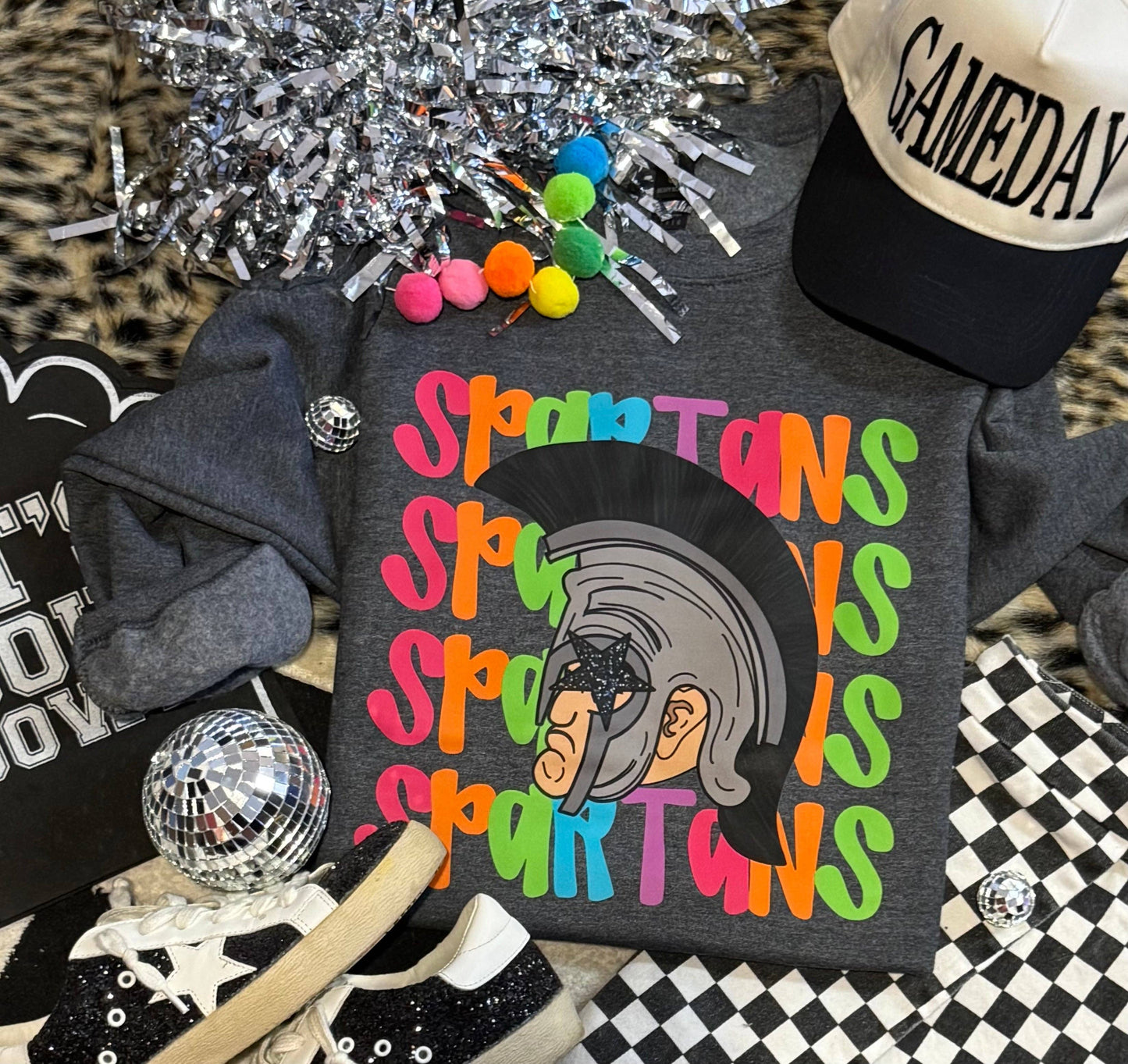 Spartans Neon Mascot Sweatshirt
