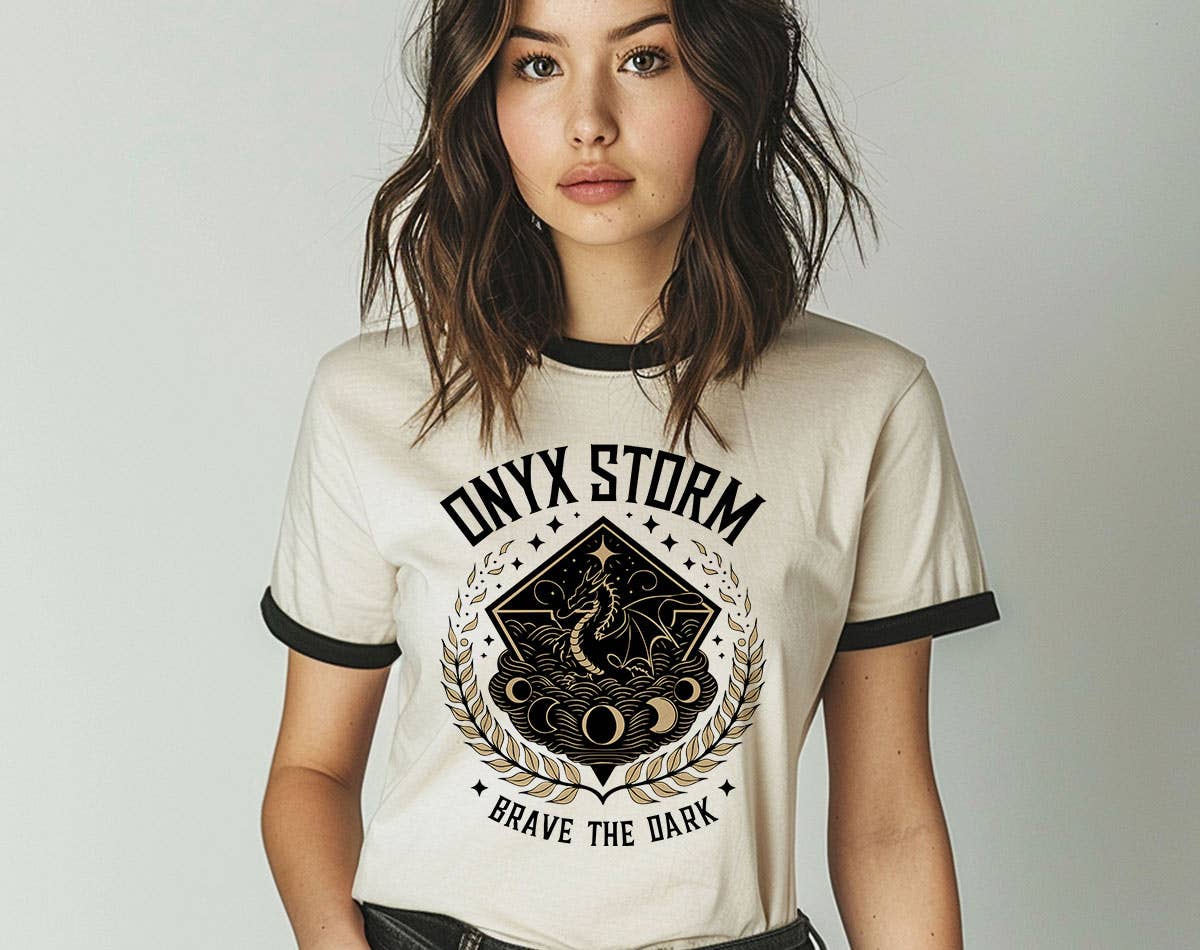 Onyx Storm - Fourth Wing Book Inspired Ringer T-Shirt
