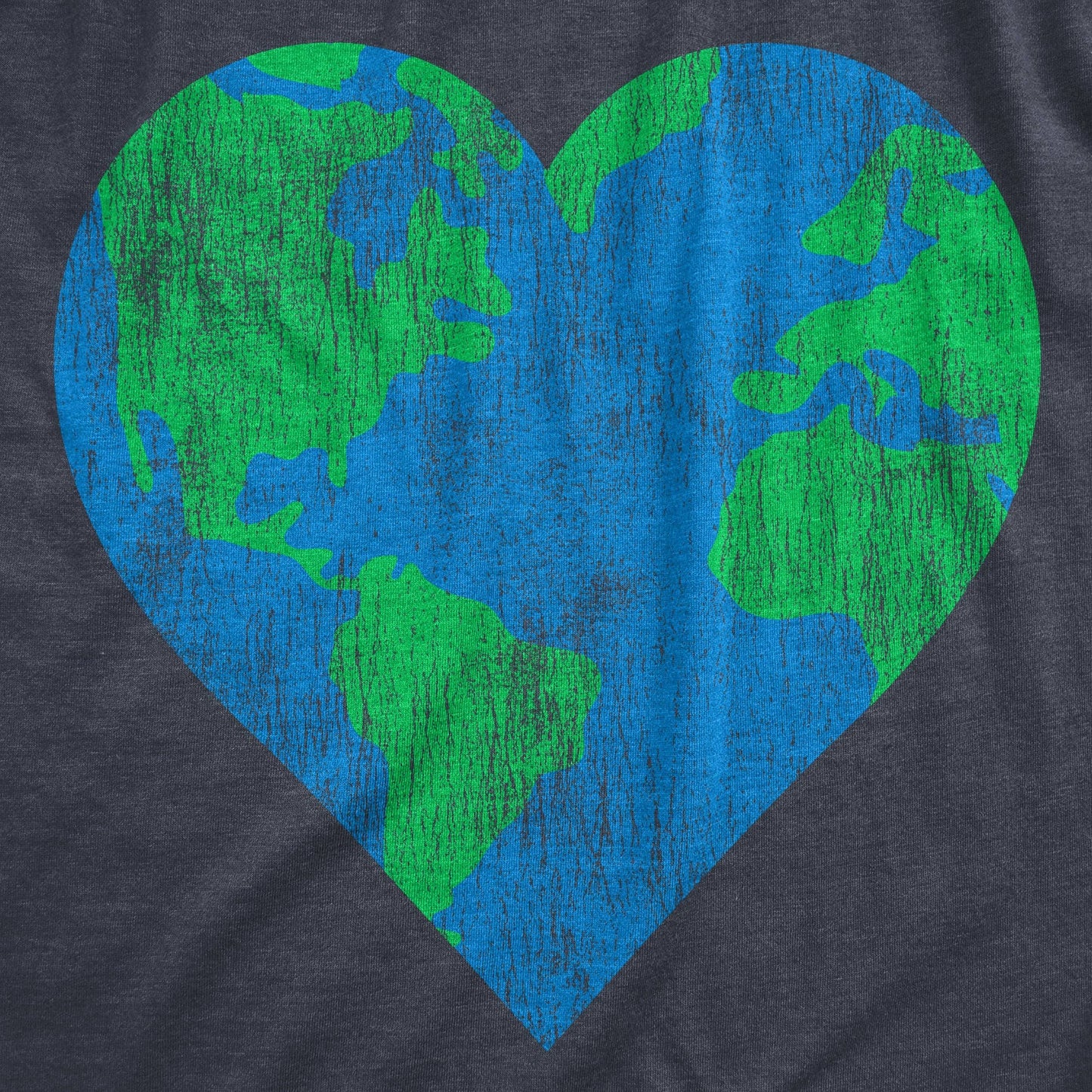 Earth Heart Men's Tshirt Earth Graphic Tee Western T