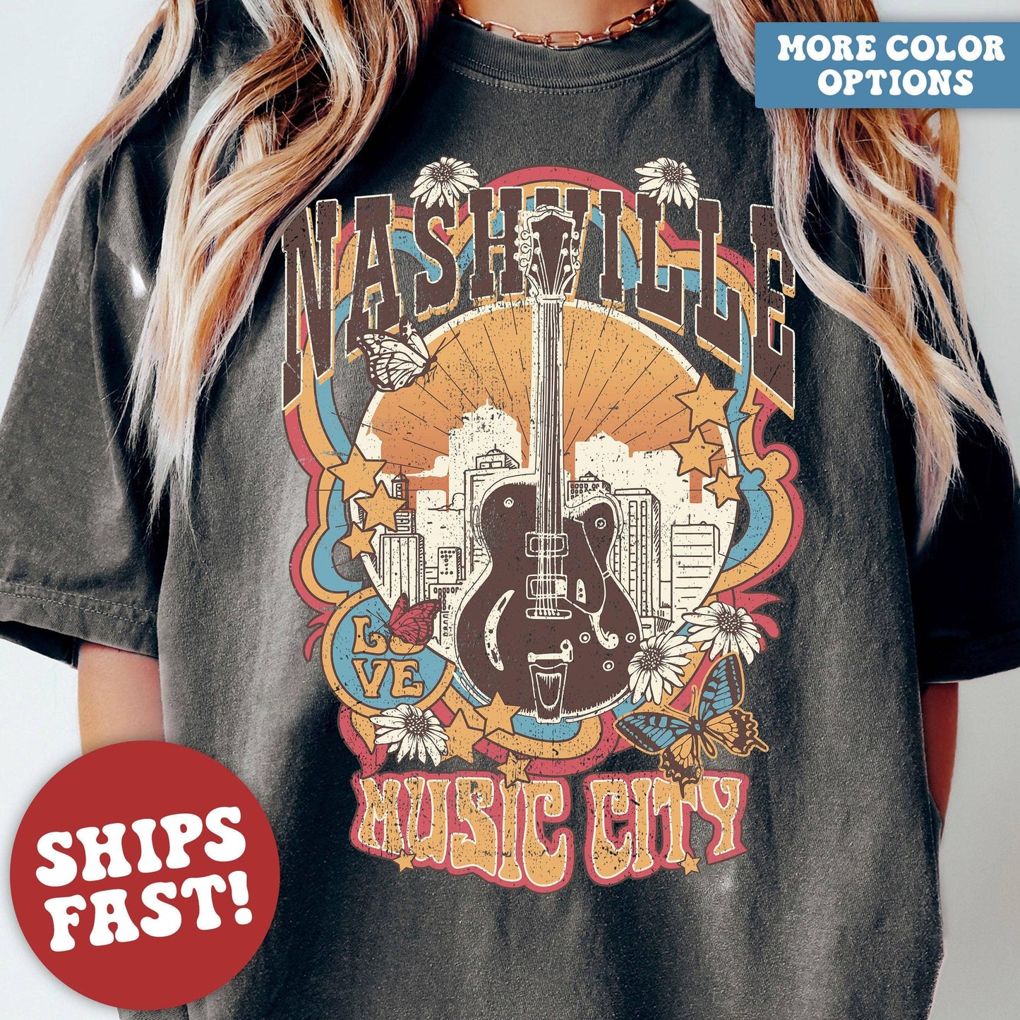 Vintage Nashville Country Music Graphic Tee