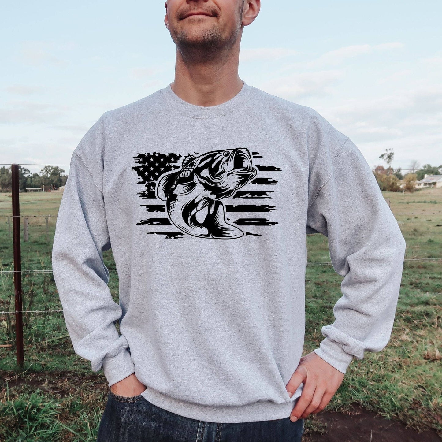 Fish Flag Crewneck Sweatshirt Hoodie 72