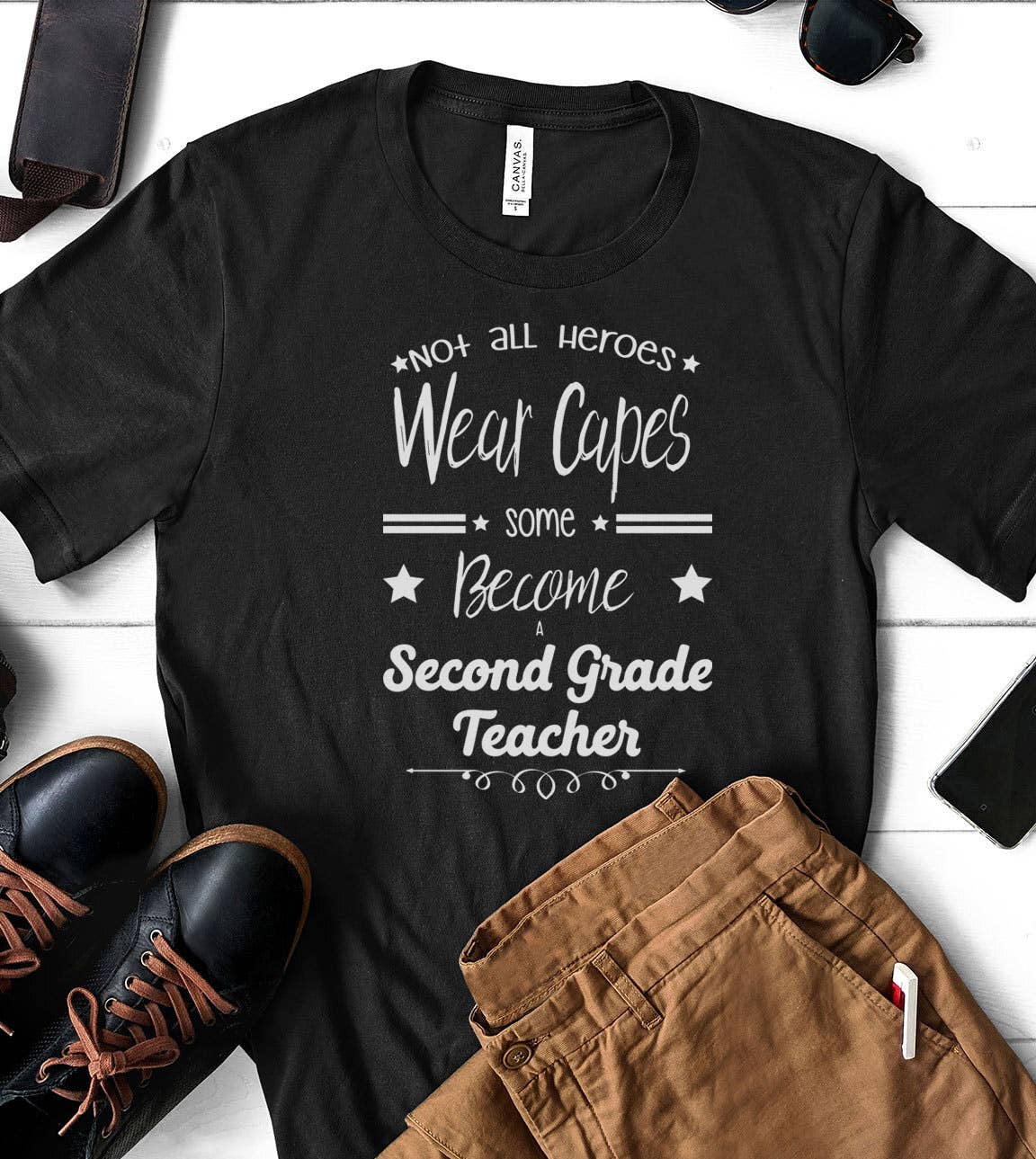 Hero Second Grade Teacher - Education Teacher Gift T-Shirt