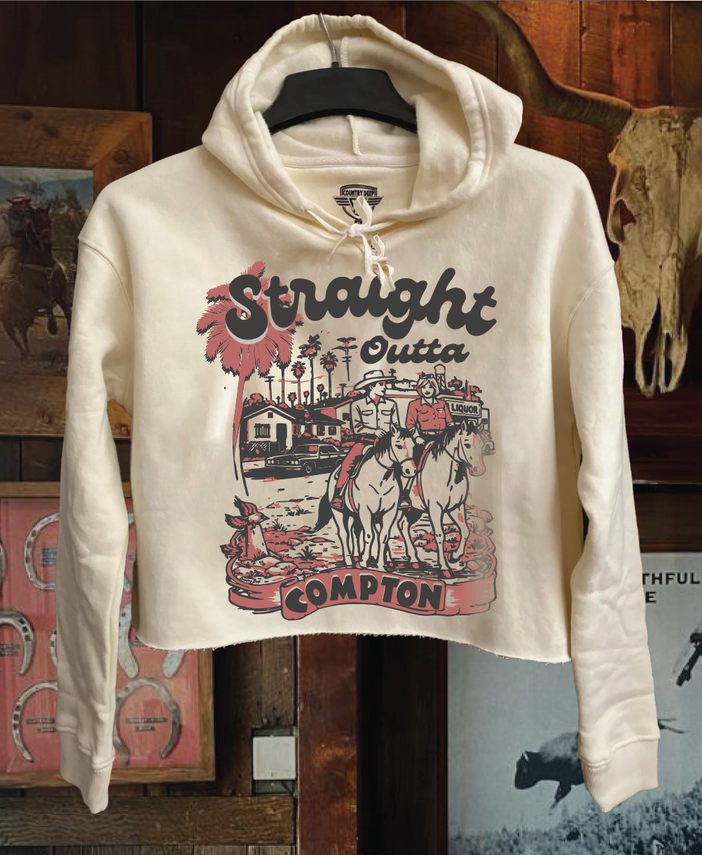 Straight Outta Compton Cropped Hooded Sweatshirt