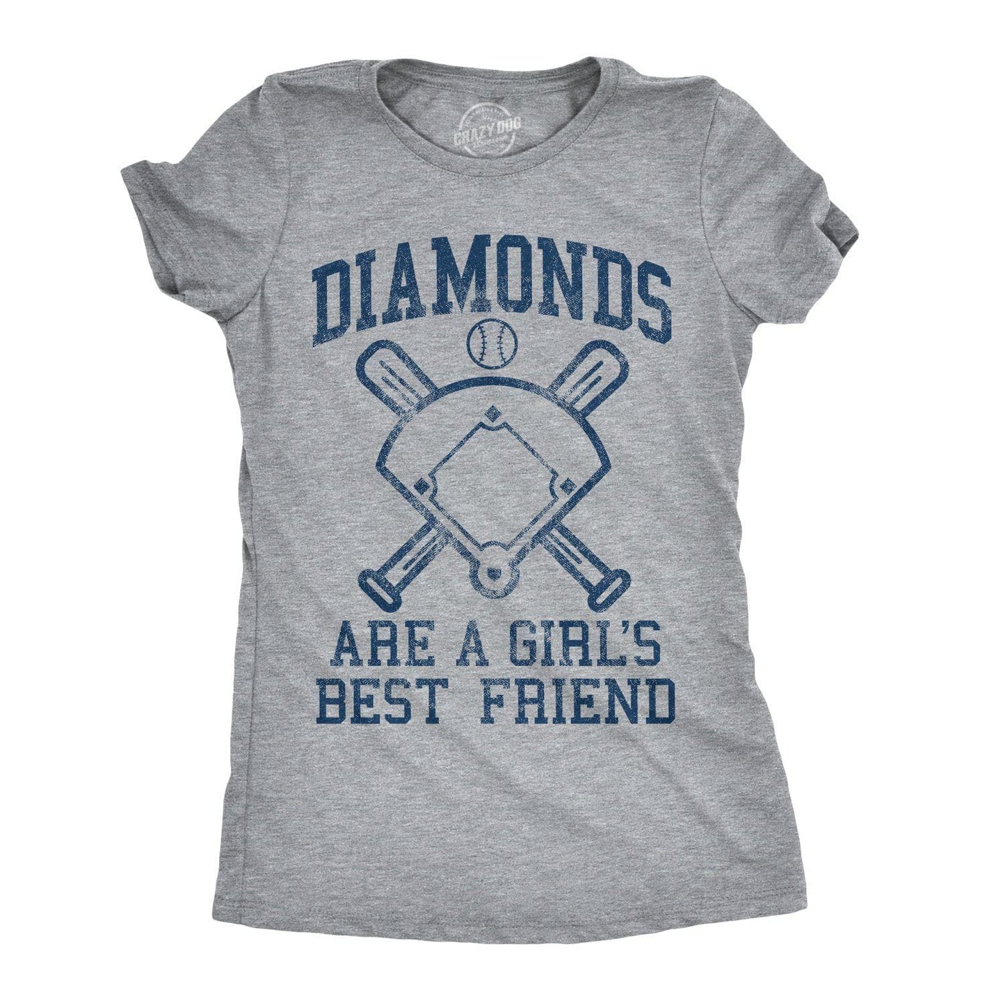 Diamonds Are A Girls Best Friend Funny Baseball T Shirt For Women