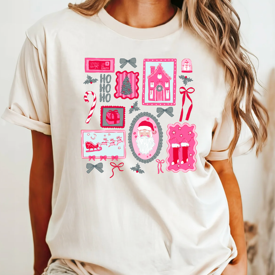 Christmas Doodles Comfort Color Tee