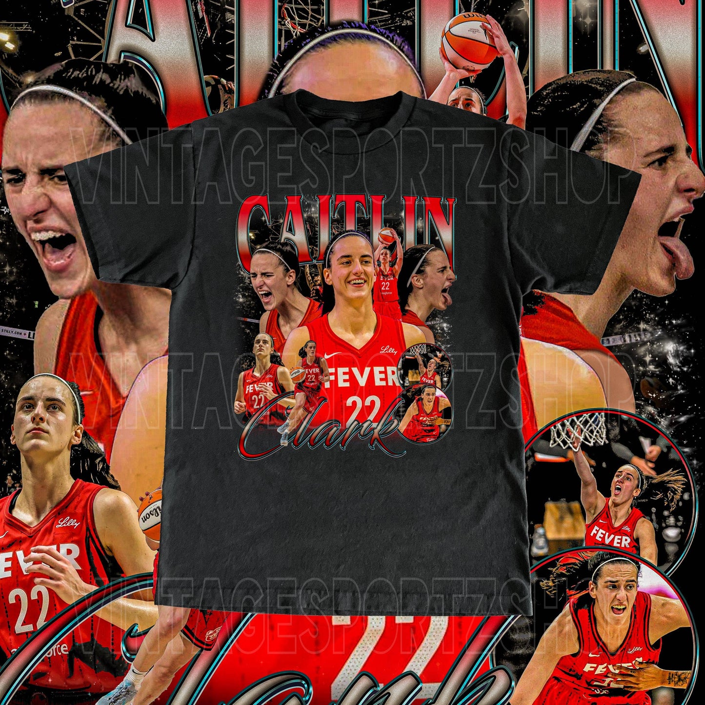 Vintage Caitlin Clark Shirt - Vintage Retro Bootleg Wnba