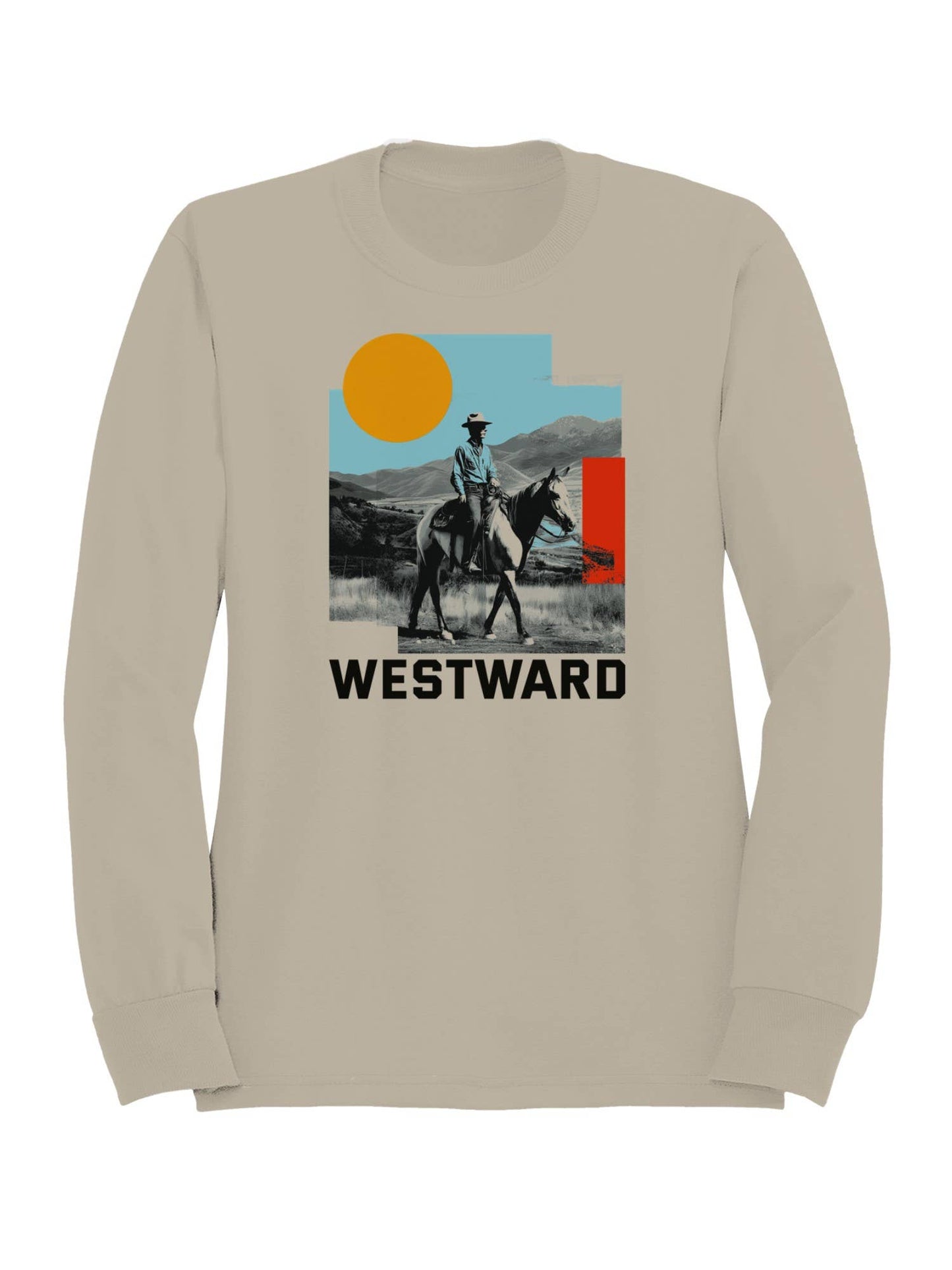 Westward Cowboy Ride Vista Men's Sweatshirt