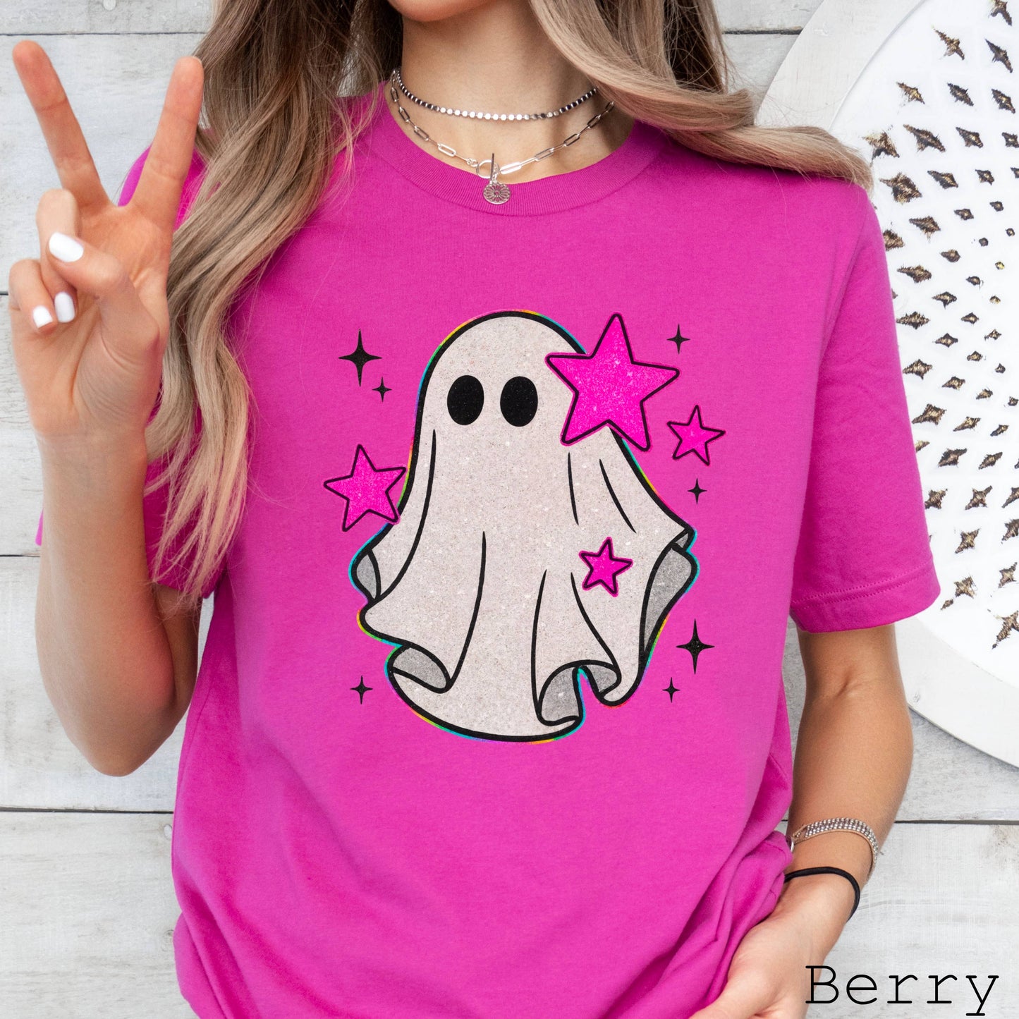 Preppy Ghost Halloween 2025 Graphic Tee | Bella Canvas