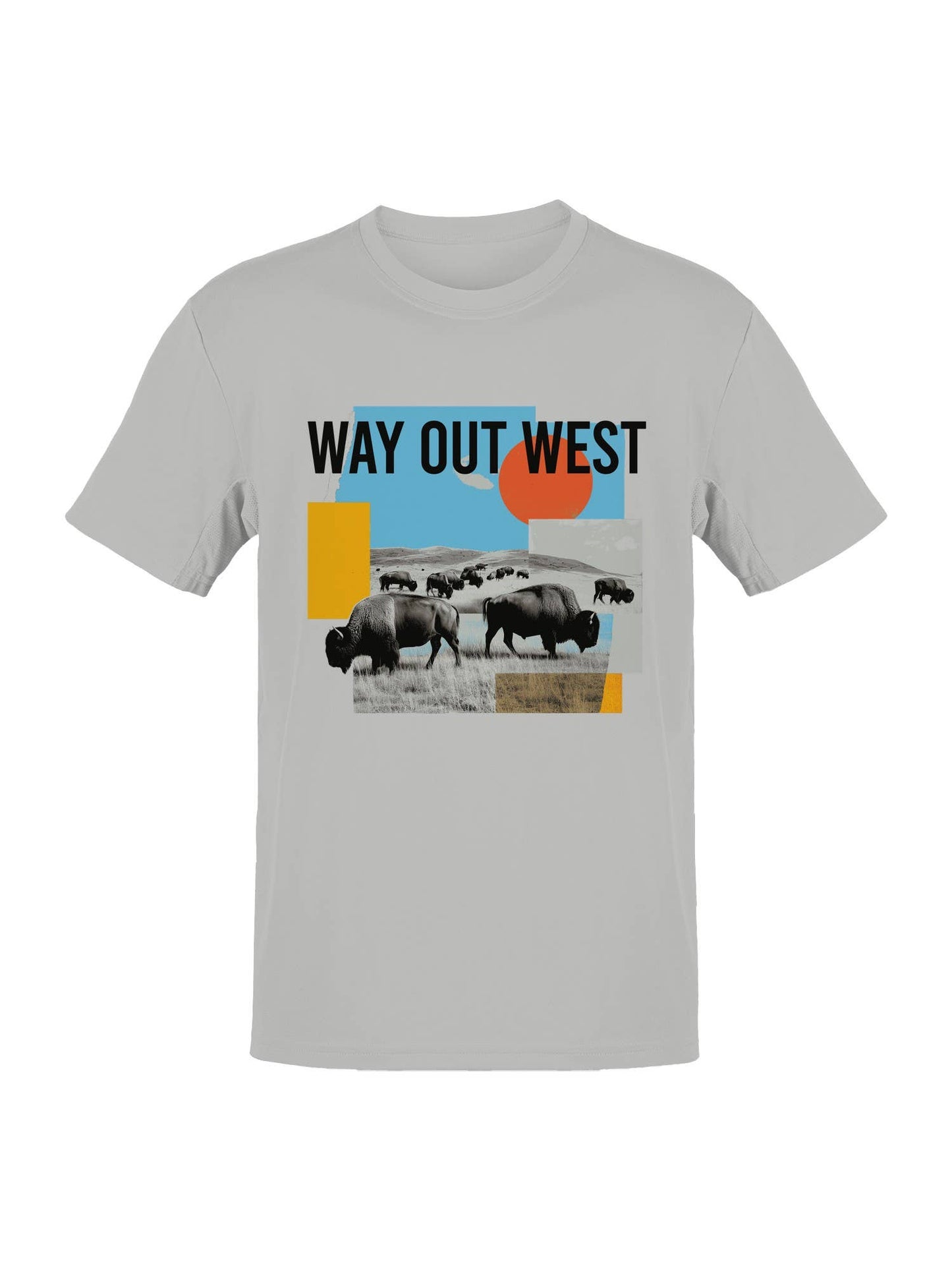 Way Out West Bison Art Men's T-Shirt