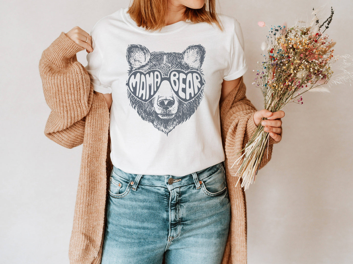 Mama Bear with Sunglasses Graphic Tee