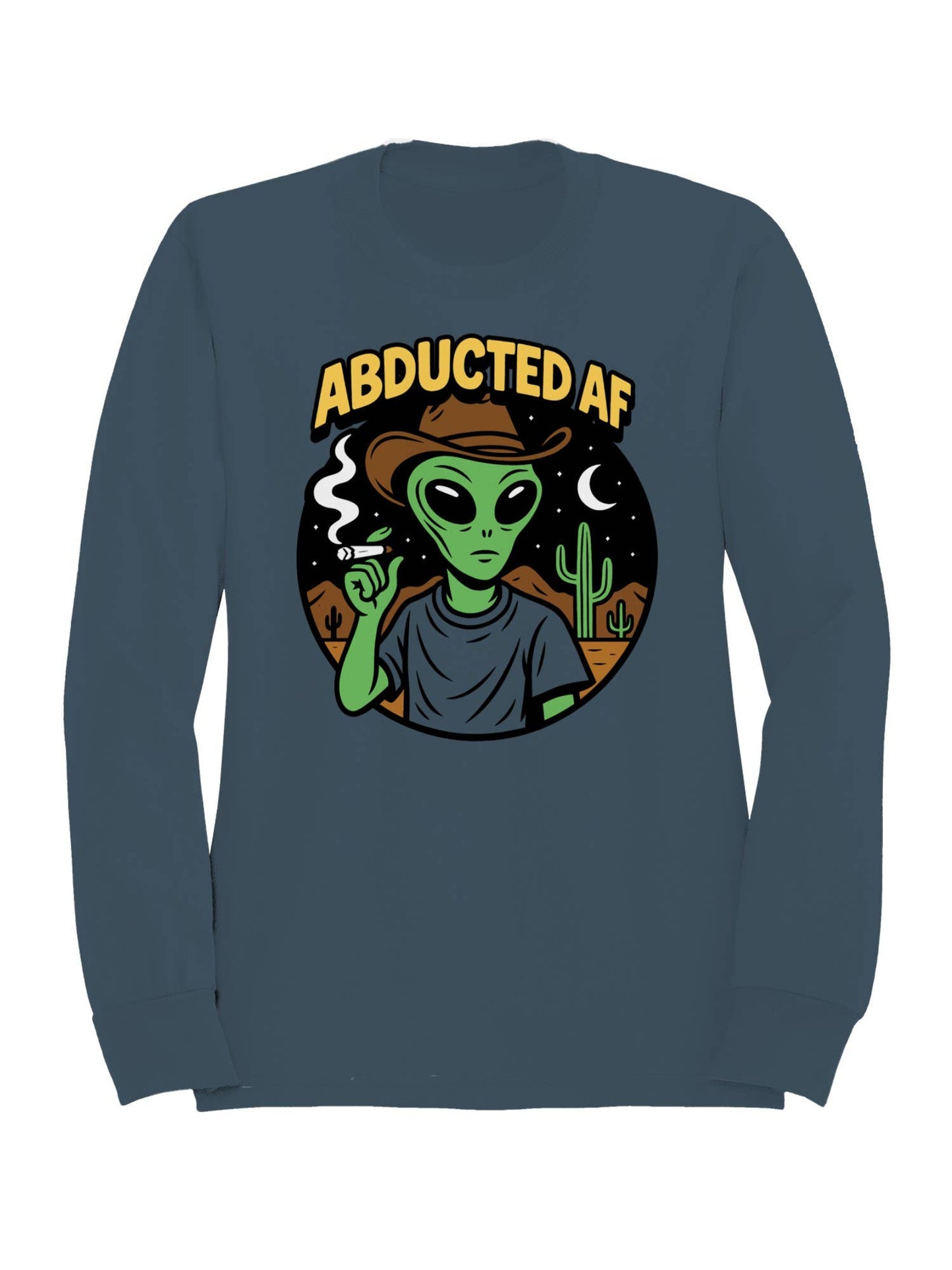 Alien Abducted Cowboy Night Men's Sweatshirt