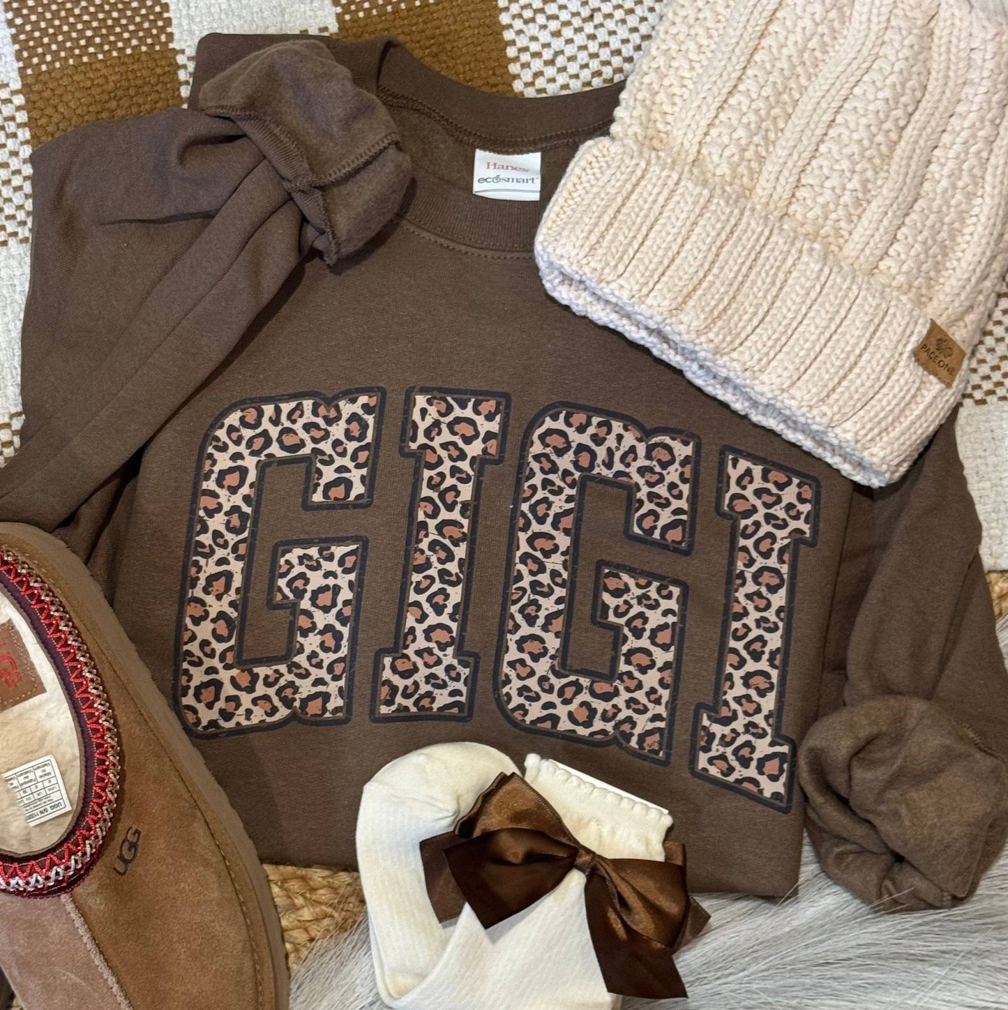 Gigi Leopard Name Sweatshirt