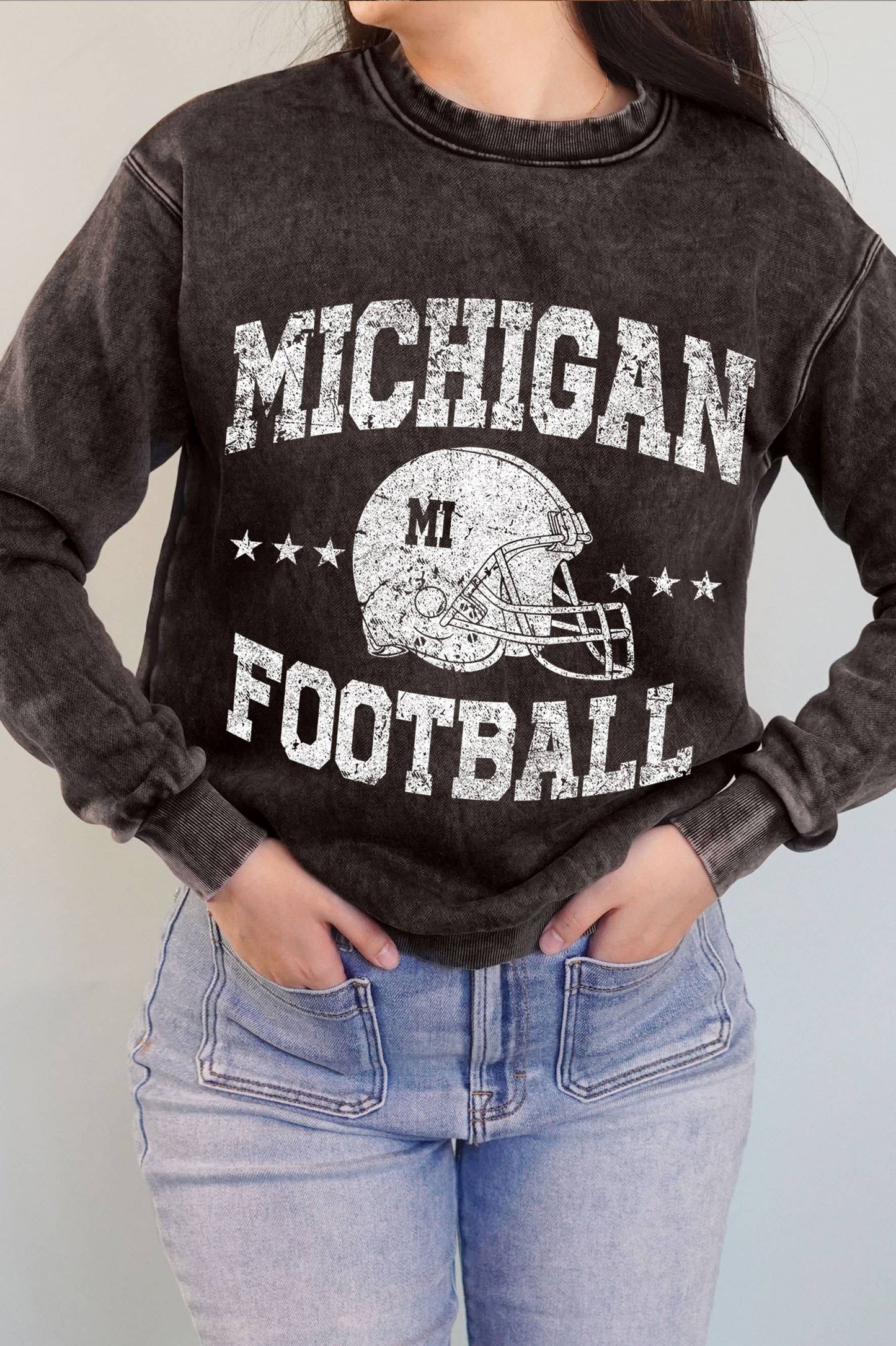 Michigan Football Mineral Graphic Brushed Sweatshirt