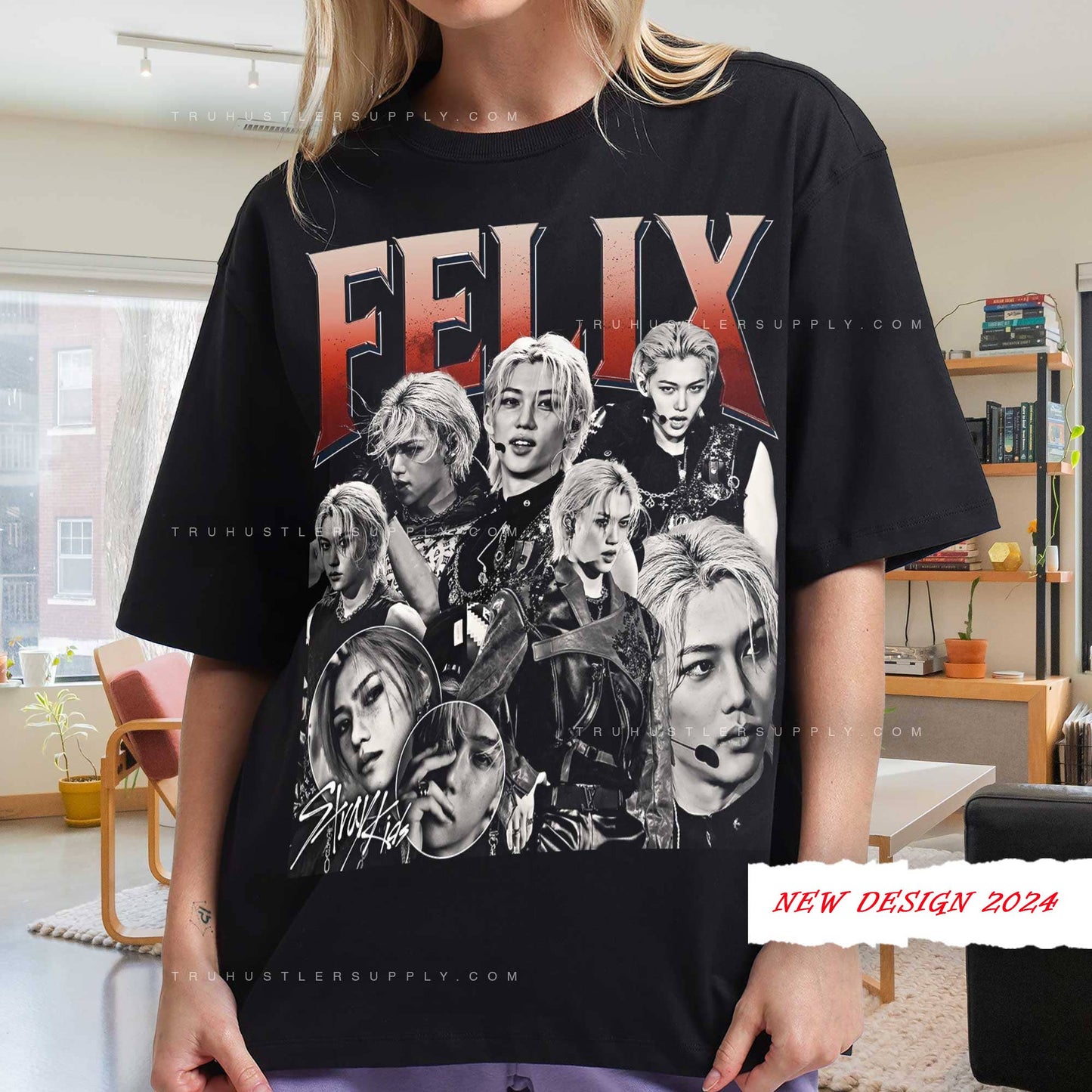 Felix Stray Kids T-Shirt Retro Kpop Vibes For Her Birthday C