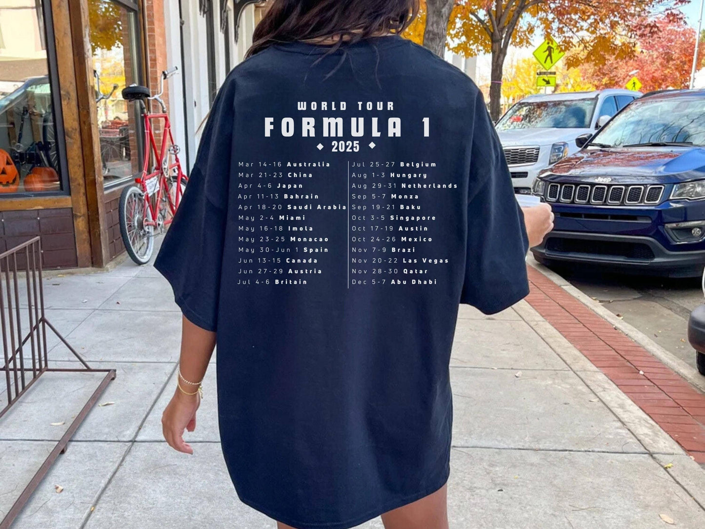 World Tour Formula 1 T Shirt, 2025 F1 Merch, Racing Gift