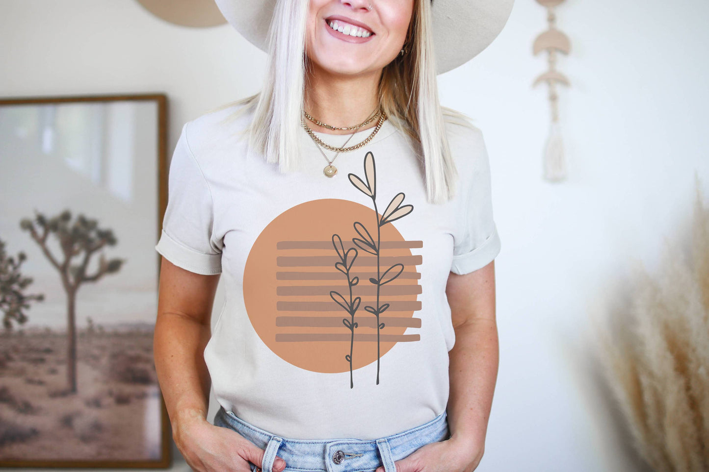 Modern #8 Sun Abstract | Boho Tshirt
