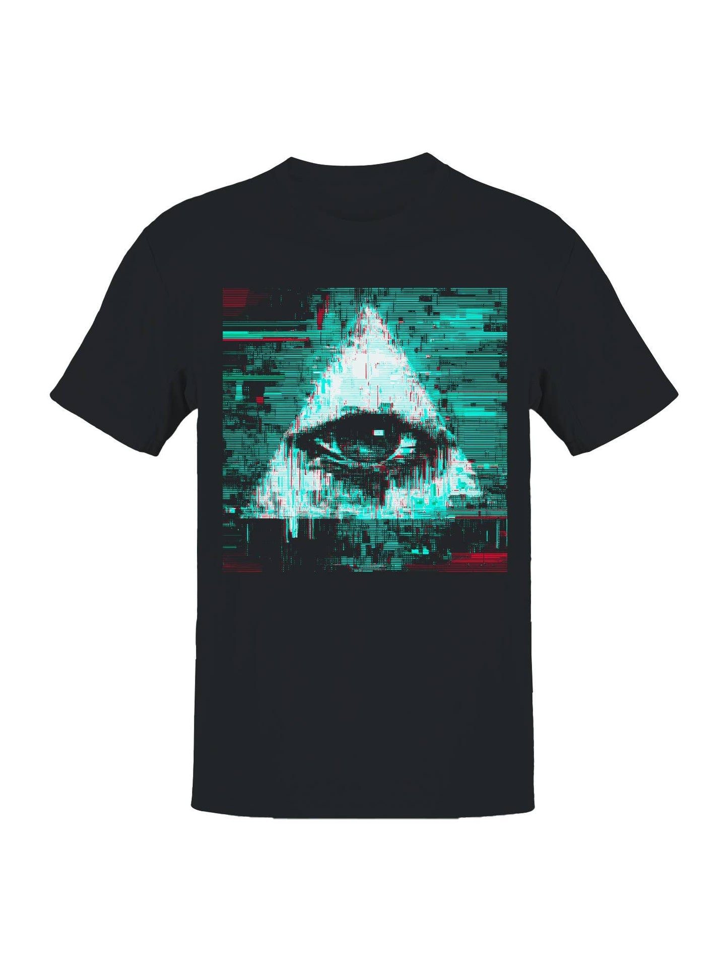 Glitched Illuminati Eye Art Men's T-Shirt