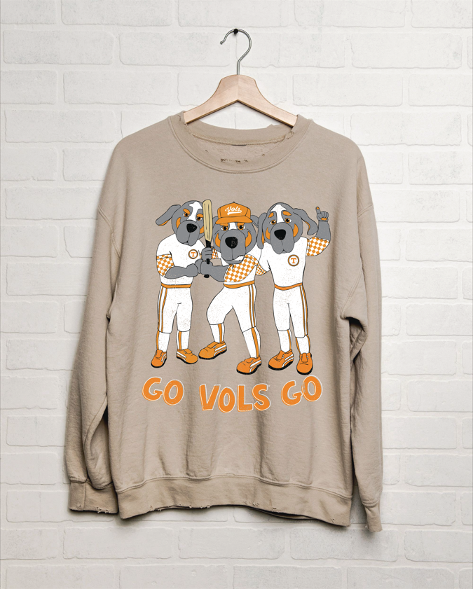 Tennessee Vols Baseball Fighters Sand Thrifted Sweatshirt