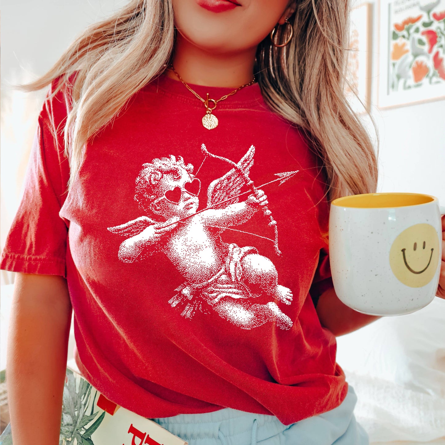 Halftone Cupid ValentineāS Day Shirt | Comfort Colors