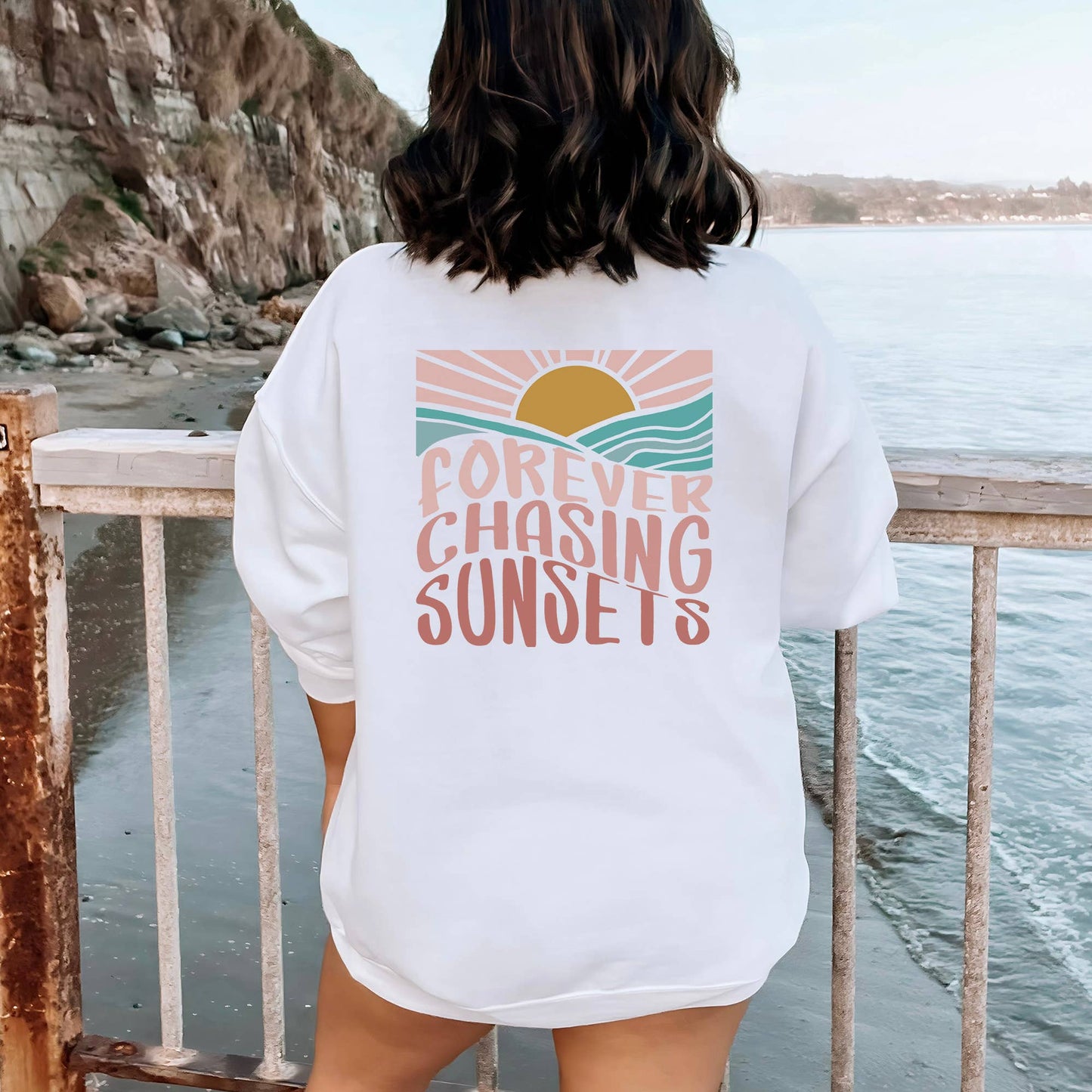 Forever Chasing Sunsets Crewneck Sweatshirt | S-2XL