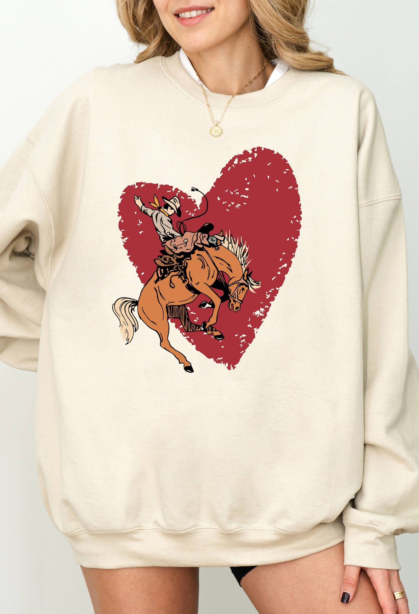 Bronc Heart Graphic Sweater