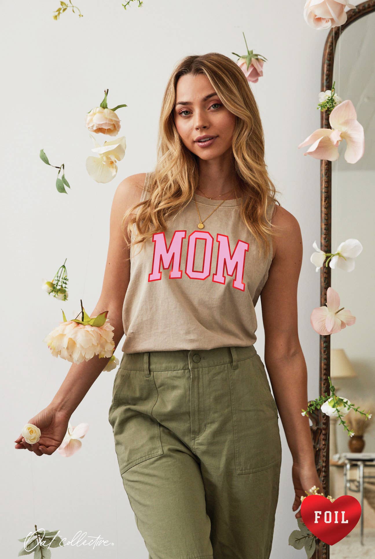 Mama Foil Mineral Graphic Tank Top