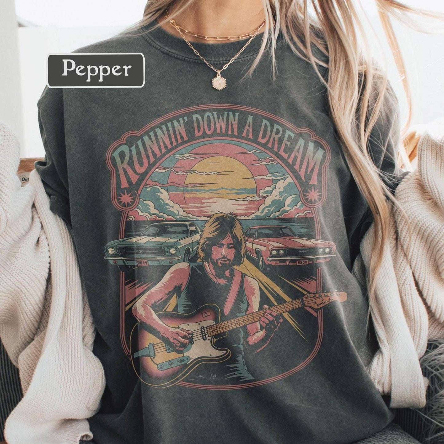 Vintage Music Graphic T-Shirt, Retro Rock Band Tee