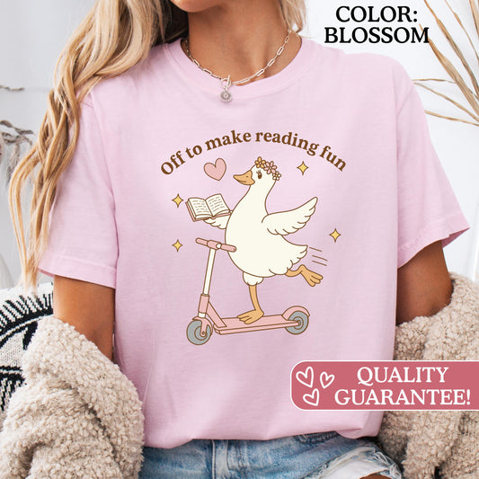 Comfort Colors Reading Teacher Literacy Squad Book Lover School Librarian Tee (2)