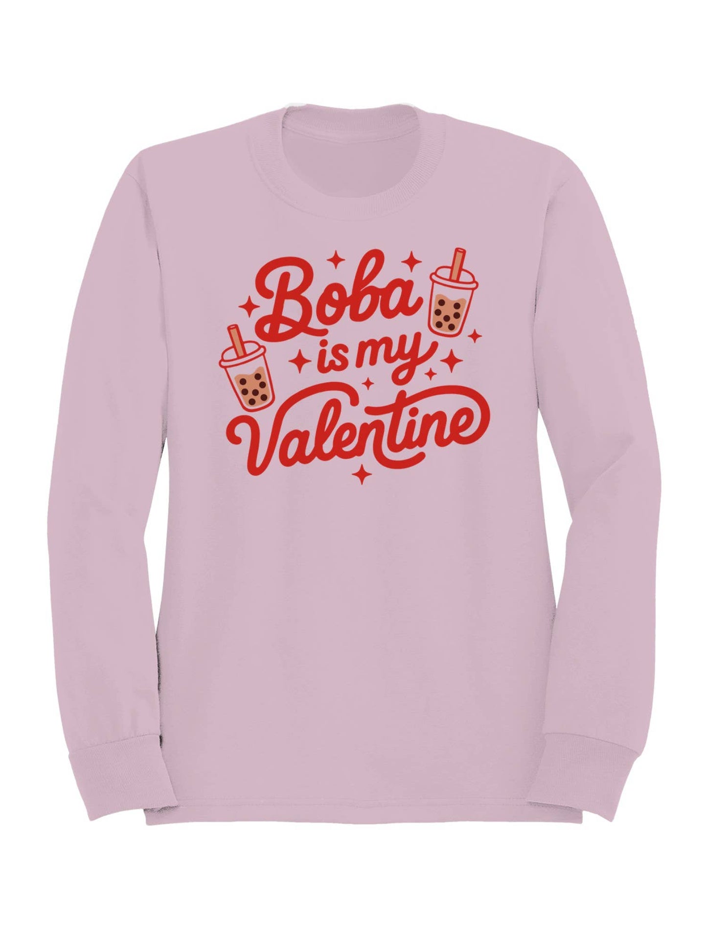 Boba Is My Valentine Design Women's Sweatshirt