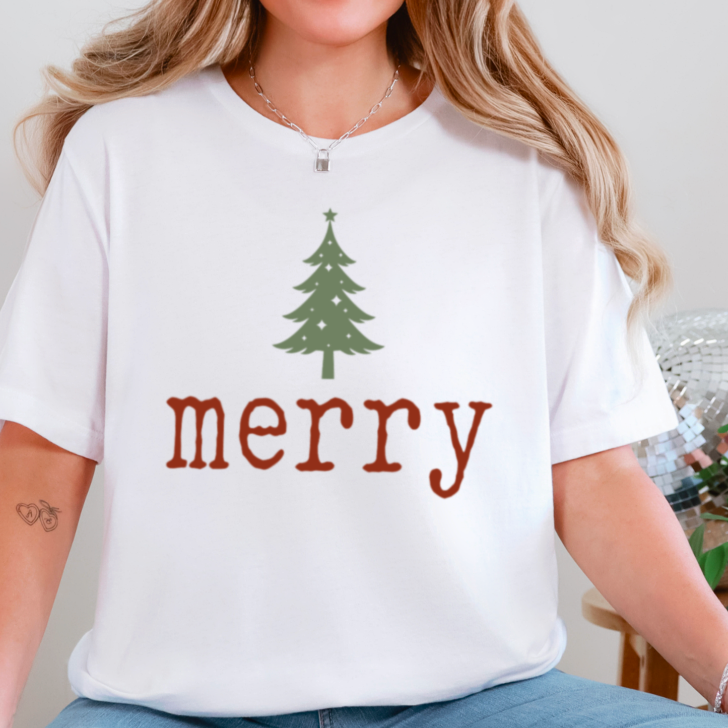 Merry Christmas 2025 Graphic TeeĀ | Bella Canvas