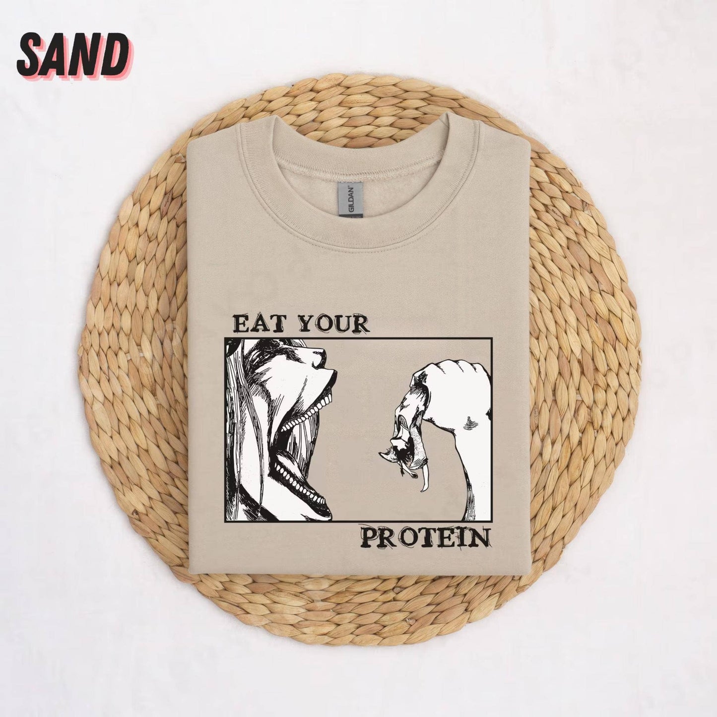 Attack On Titan Anime Gym Shirt - Eat Your Protein