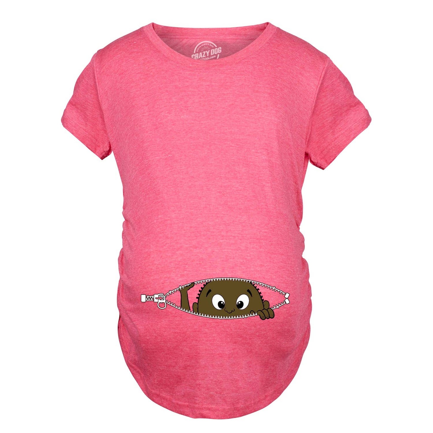 African American Peeking Baby Maternity Tshirt Peeking