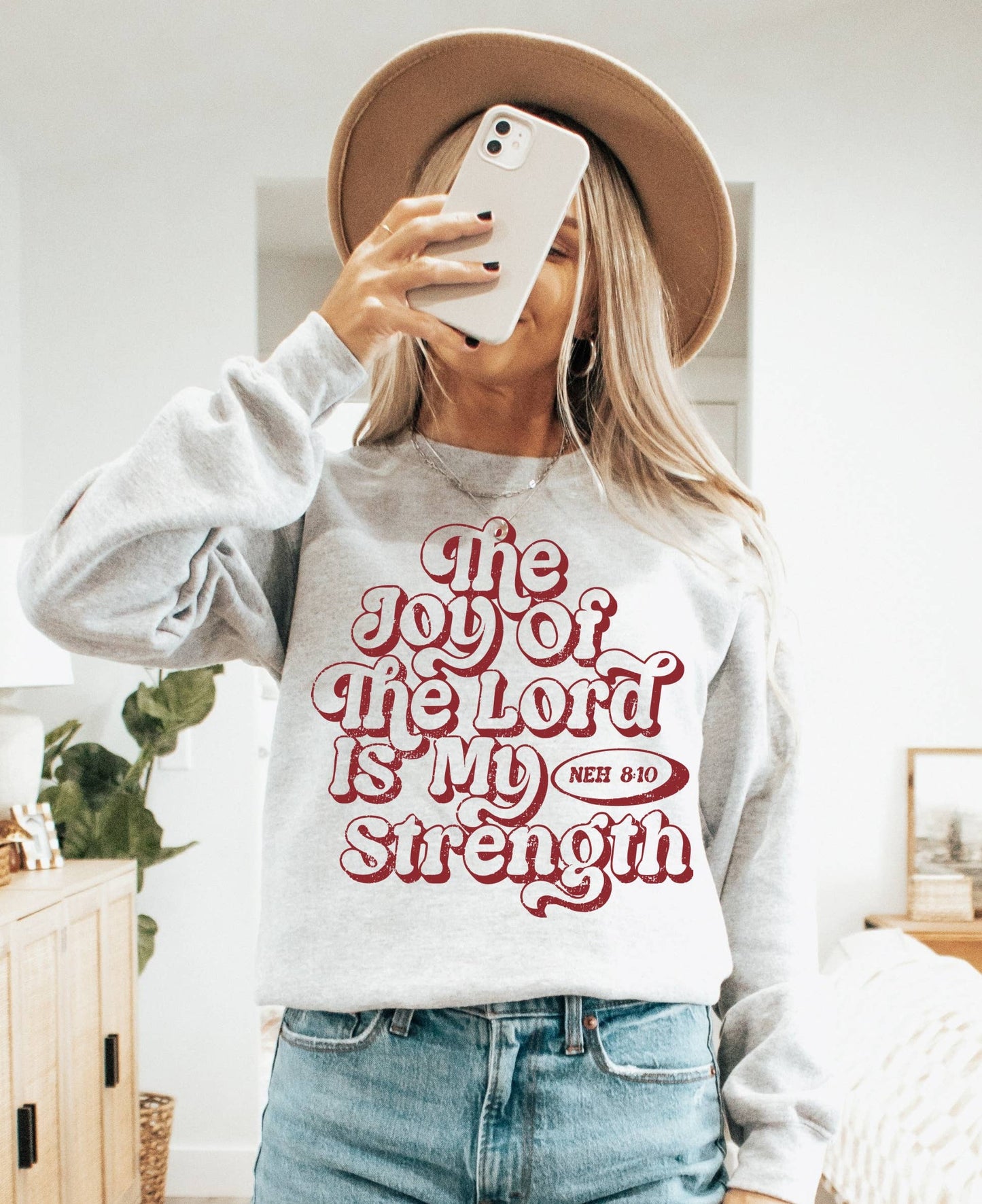The Joy of the Lord Crew Neck Sweatshirt | Trending