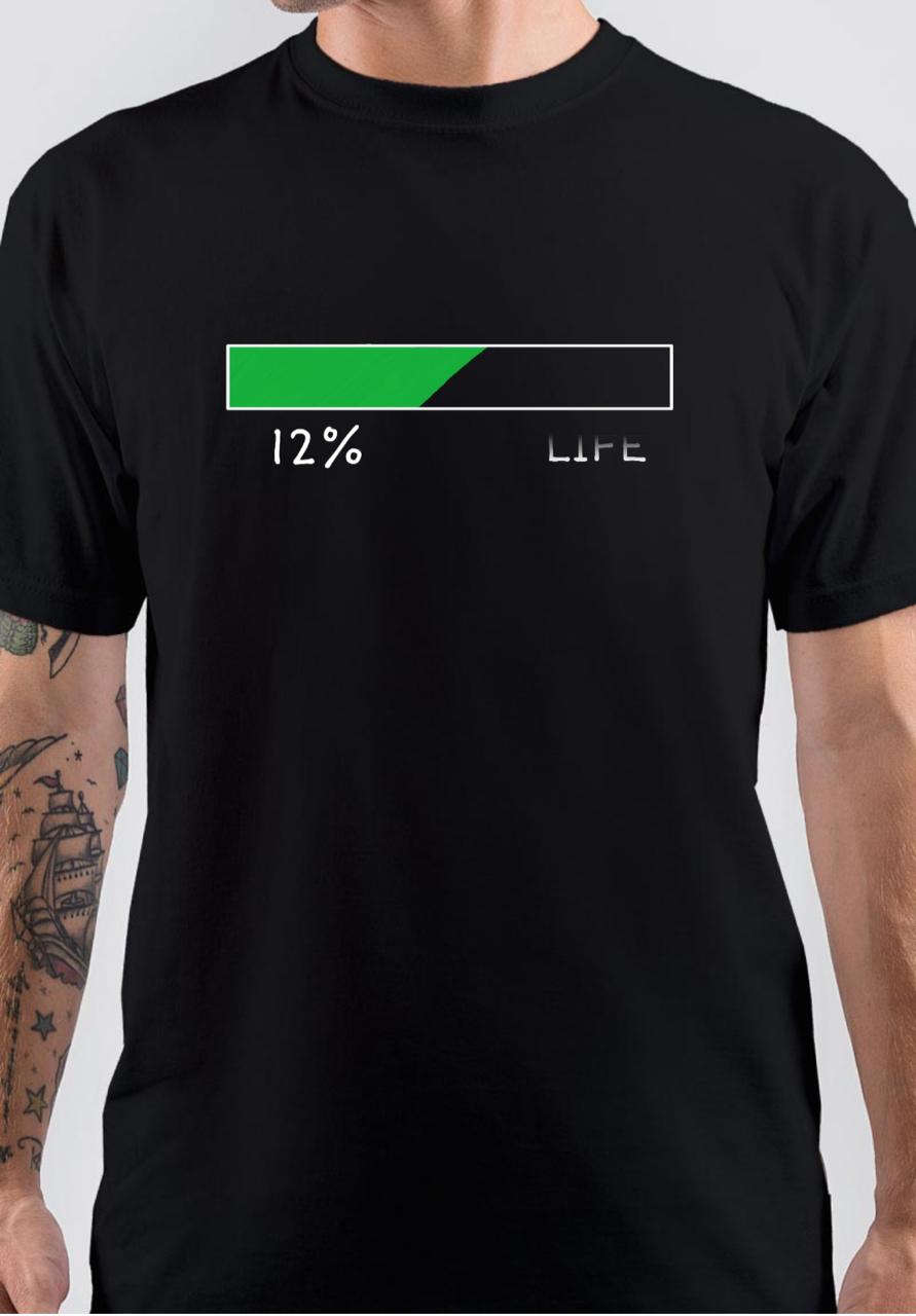 12% Life Black T-Shirt