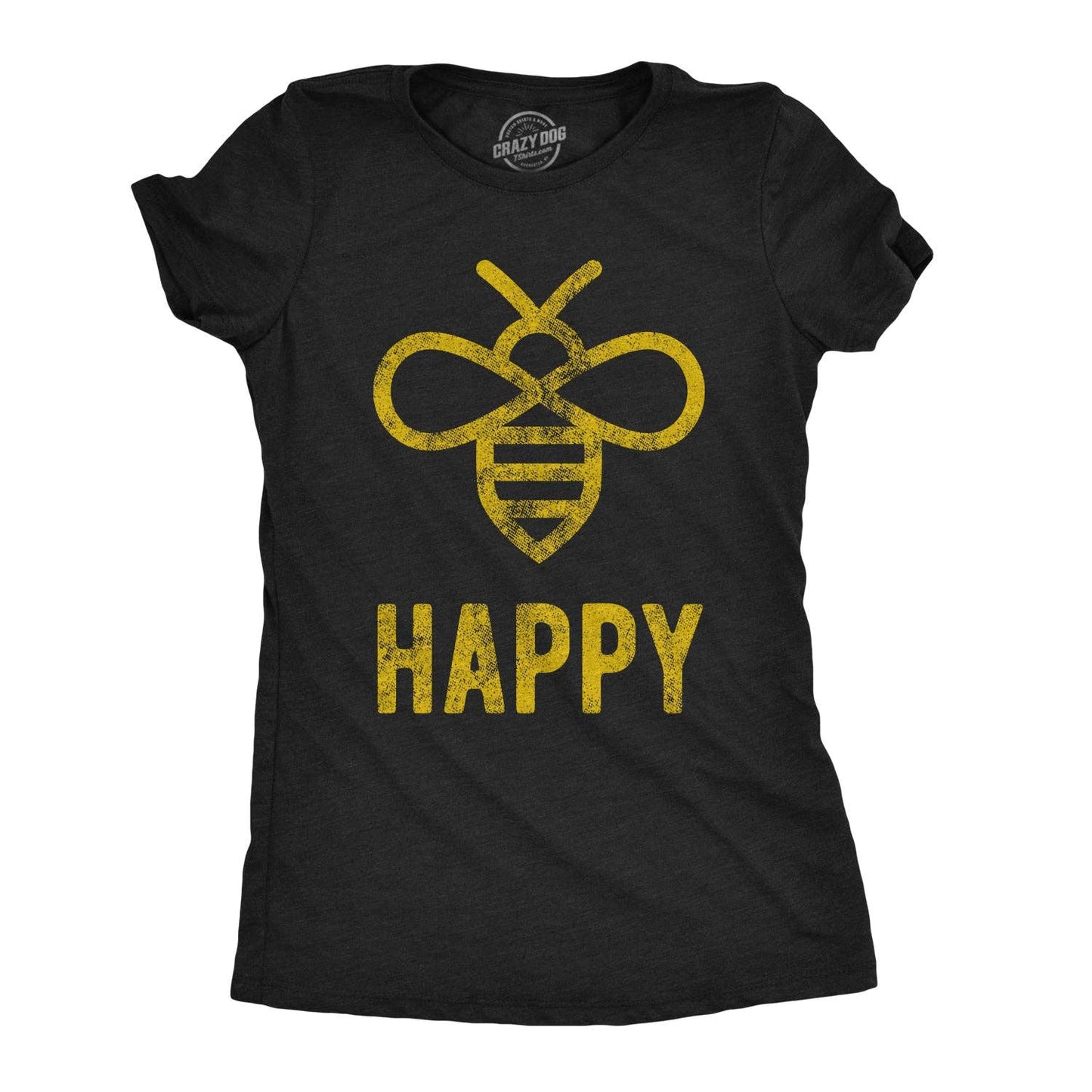 Bee Happy Women's Tshirt Animal Graphic Tee Western Plus