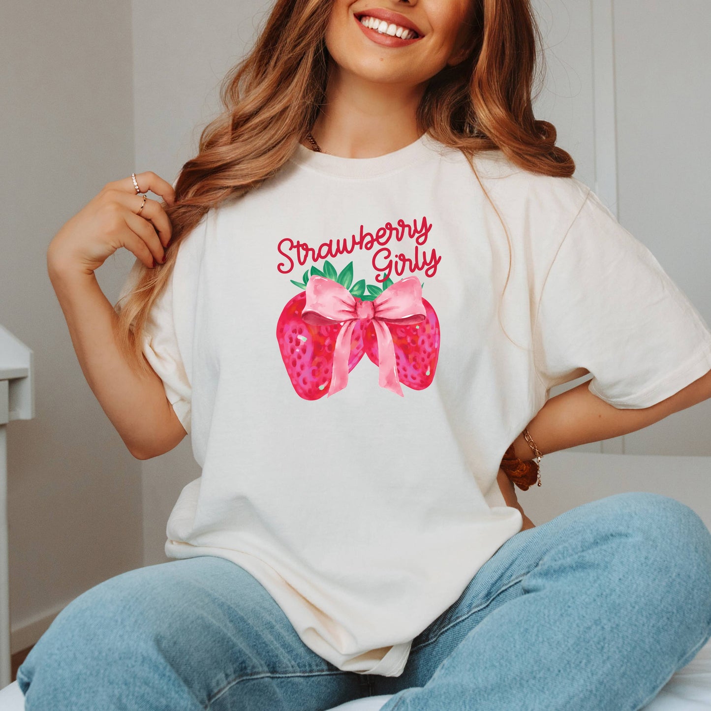 Strawberry Shirt, Spring 2024 Women's Clothing, Graphic Tee