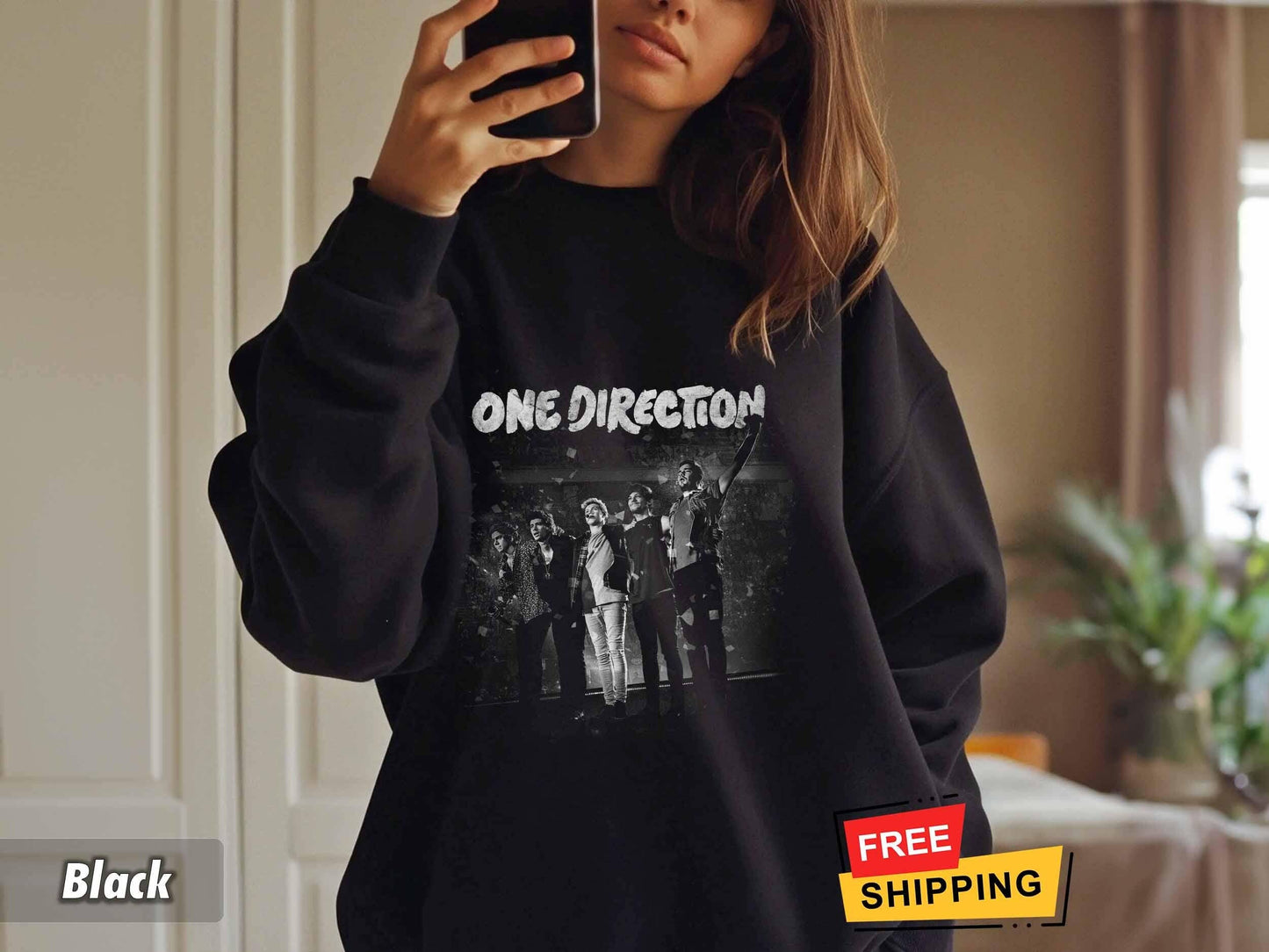 One Direction Graphic Sweatshirt - Retro Fan Band Gift