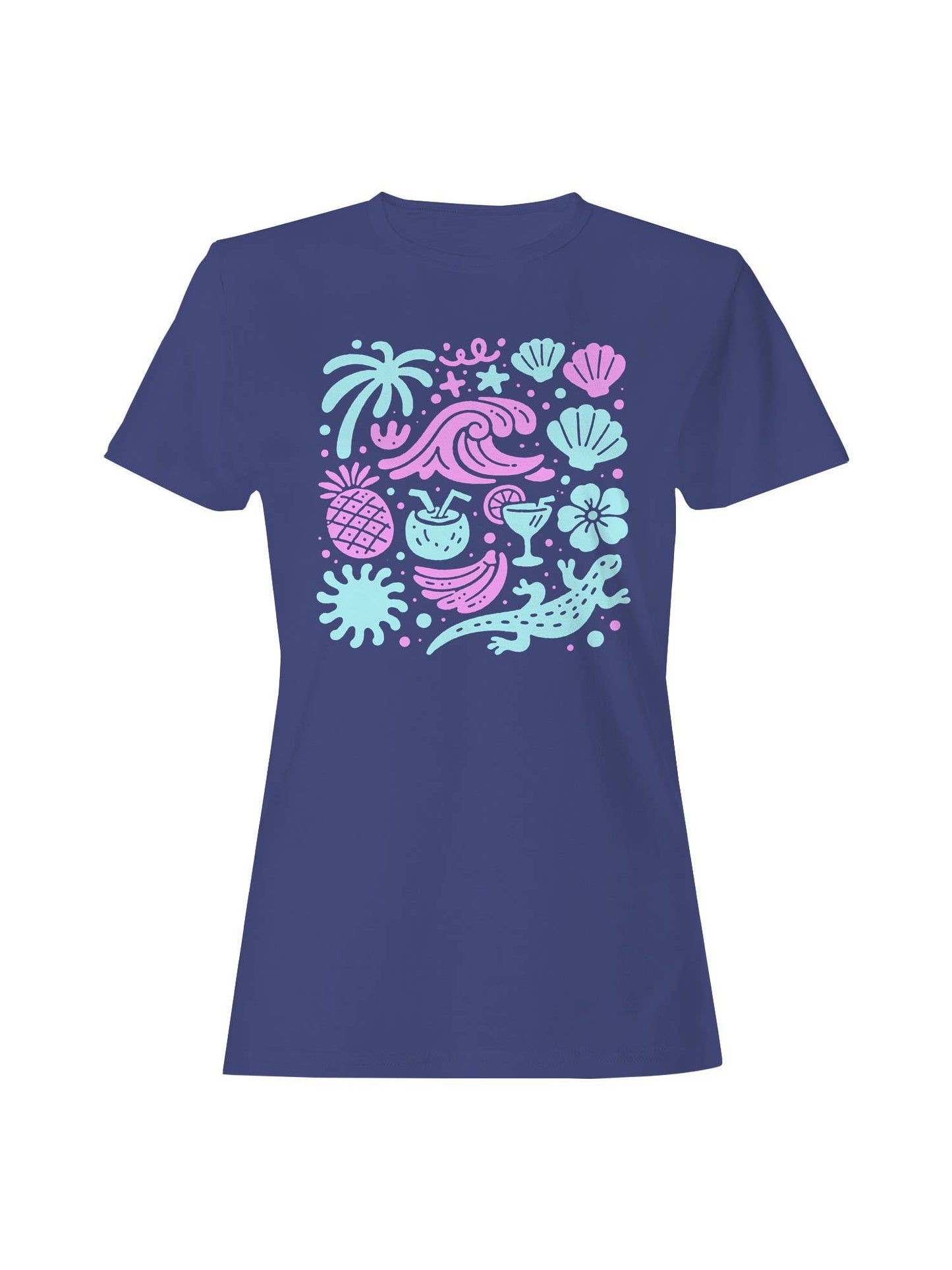 Tropical Beach Vibes Artwork Women's T-Shirt