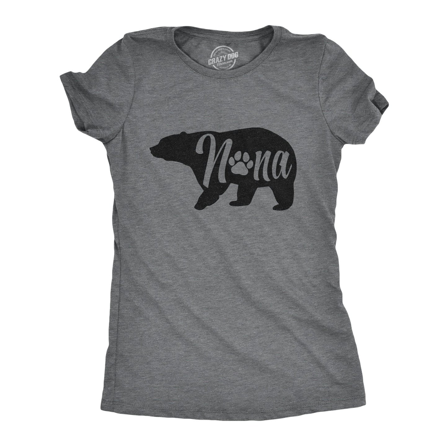 Nana Bear Women's Tshirt Grandmother Graphic Tee Western