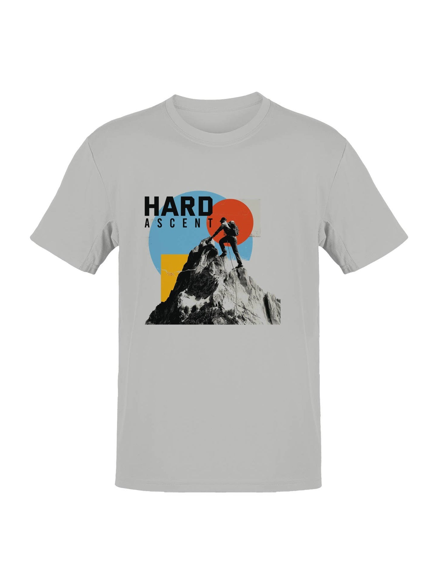 Hard Ascent Mountain Climbing Art Men's T-Shirt