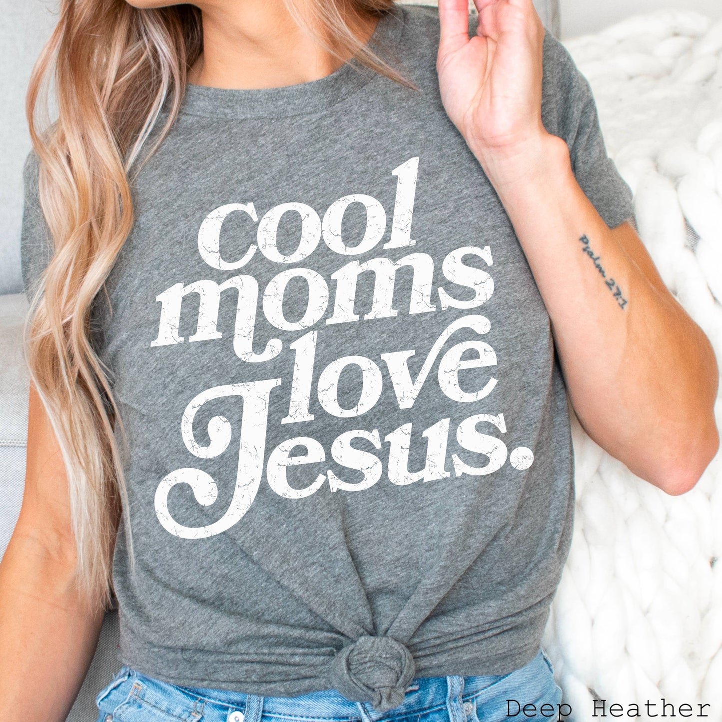 Cool Moms Love Jesus Christian Graphic Tee | Bella Canvas
