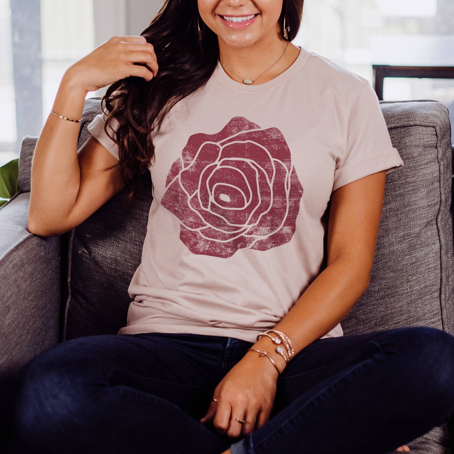 Rose Tee | Floral | Sizes XS-2XL