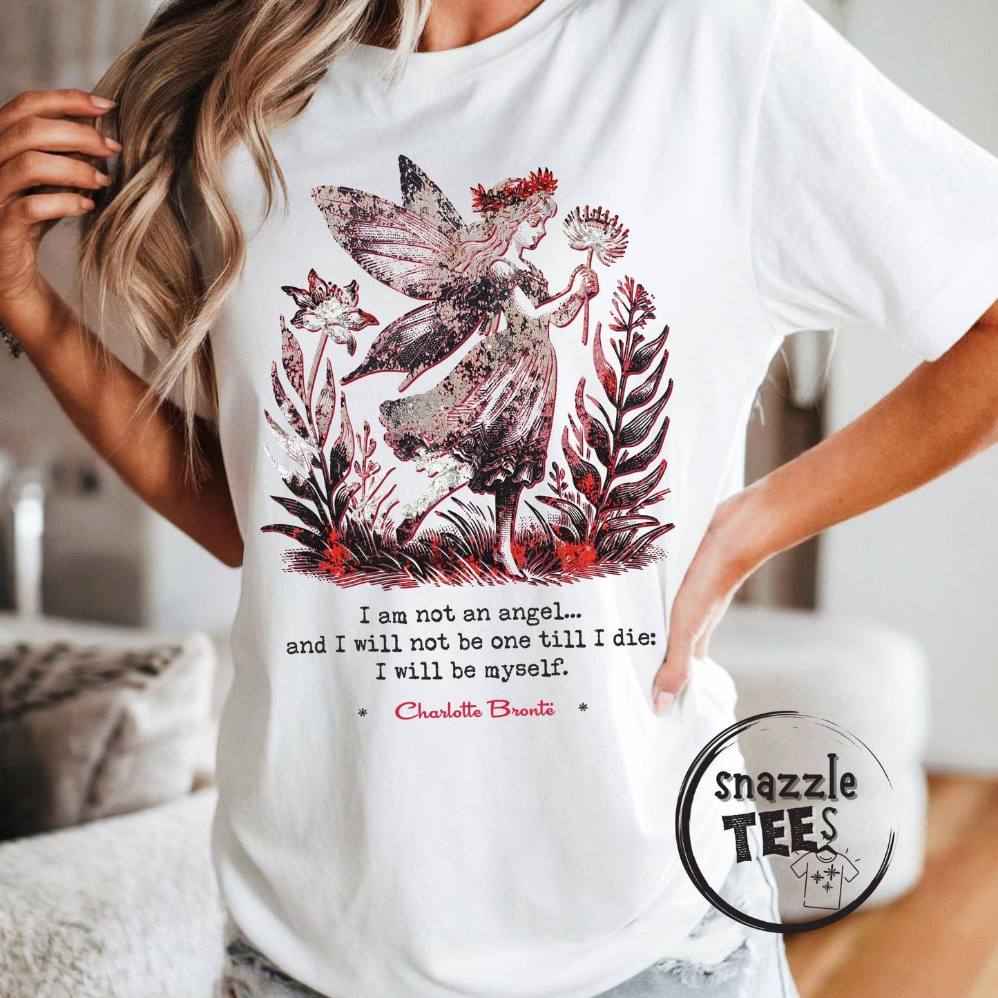 Wildflower Reading Gift Quote Tee - Vintage Boho Style